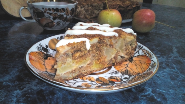 Сдобный диетический яблочный пирог