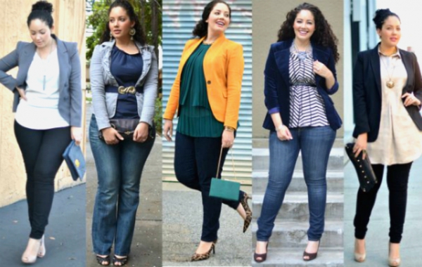 Мода для полных: варианты комплектов с джинсами